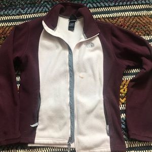 Maroon/pink north face